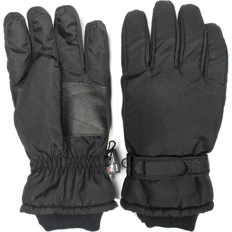 MUK LUKS Men’s Waterproof Thinsulate Gloves-Black(Black) - Muk Luks